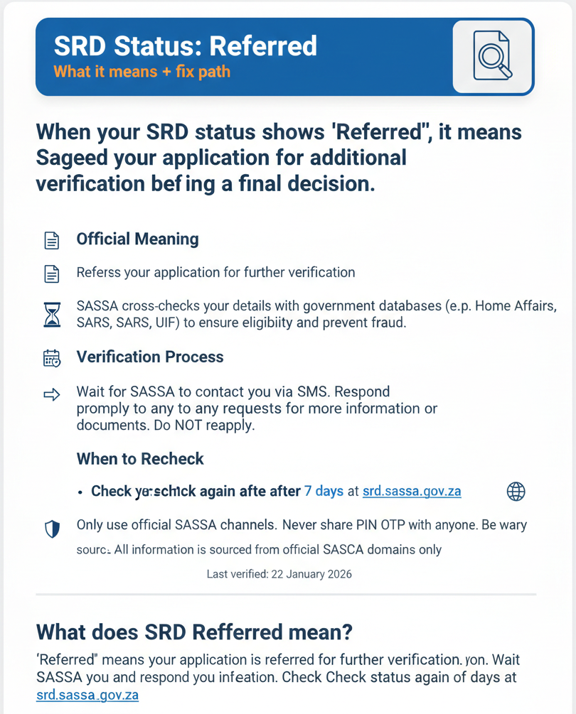 srd sassa status referred