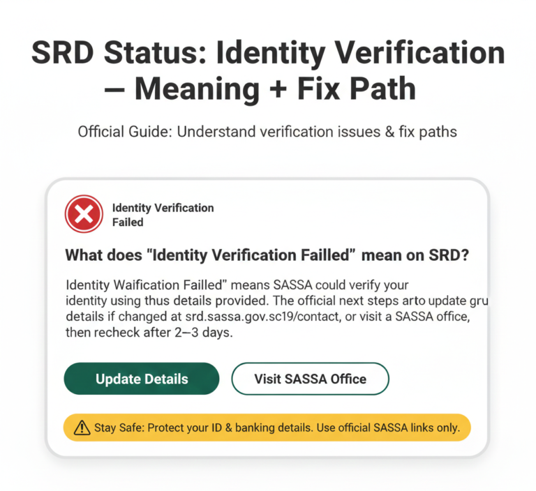 SRD Identity Verification Failed:What It Means/How to Fix It